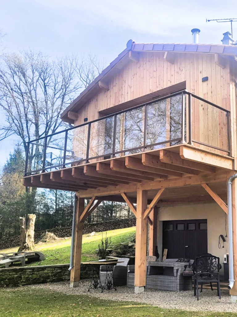 Agrandissement de maison avec balcon