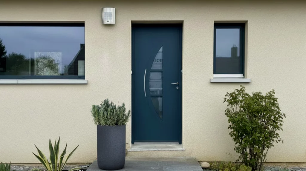 Porte d'entrée anthracite, design, sur-mesure