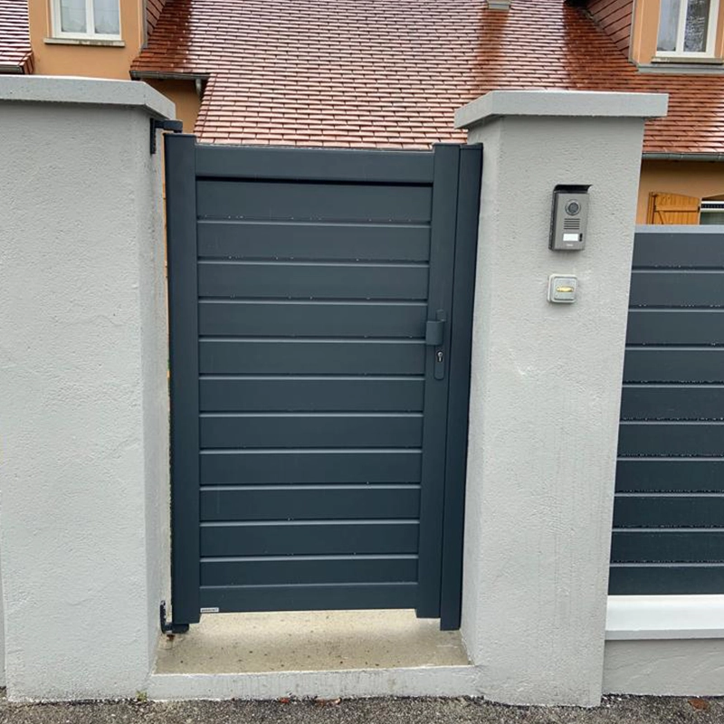 Portillon et clôture, anthracite